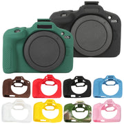 For Canon EOS R100 Litchi Texture Soft Silicone Protective Case(White)