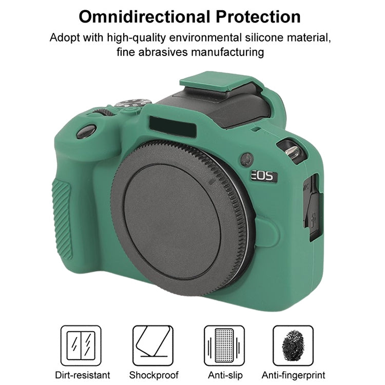 For Canon EOS R100 Glossy Soft Silicone Protective Case(Green) - Protective Case by PMC TechLife | Online Shopping South Africa | PMC TechLife | Buy Now Pay Later Mobicred