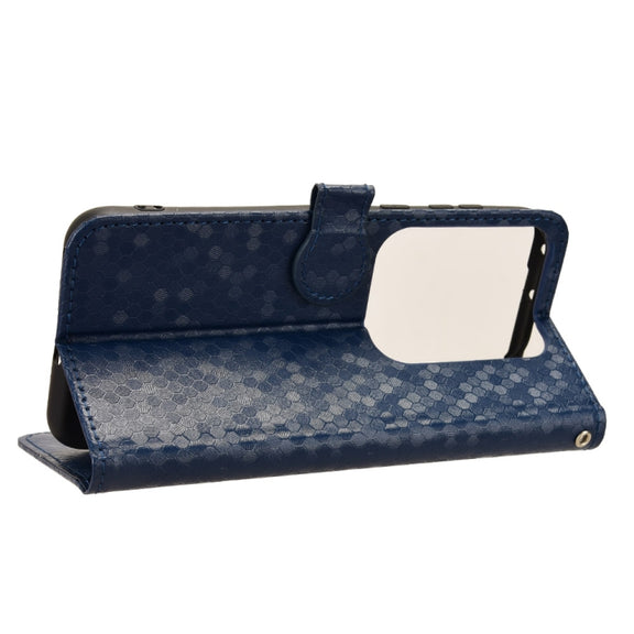 For Huawei Pura 70 Ultra Honeycomb Dot Texture Leather Phone Case(Blue)
