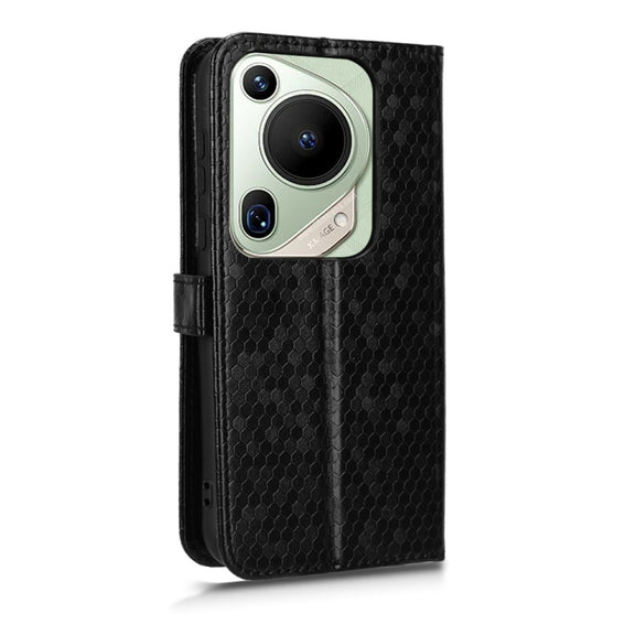 For Huawei Pura 70 Pro / Pro+ Honeycomb Dot Texture Leather Phone Case(Black)