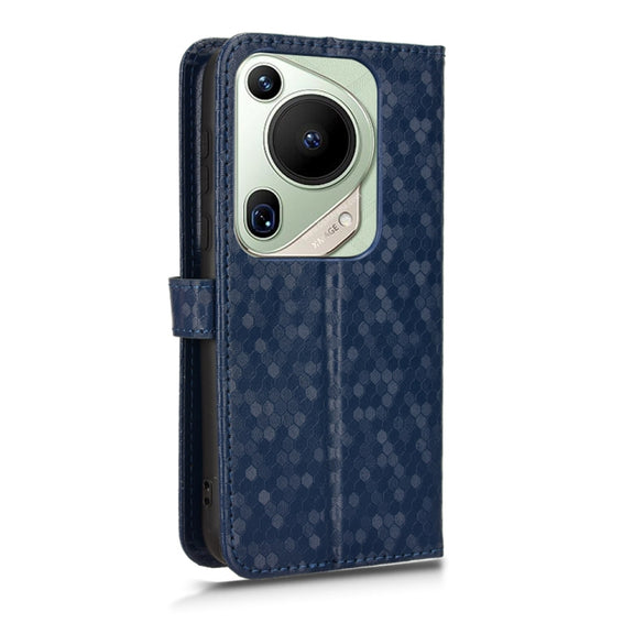 For Huawei Pura 70 Pro / Pro+ Honeycomb Dot Texture Leather Phone Case(Blue)