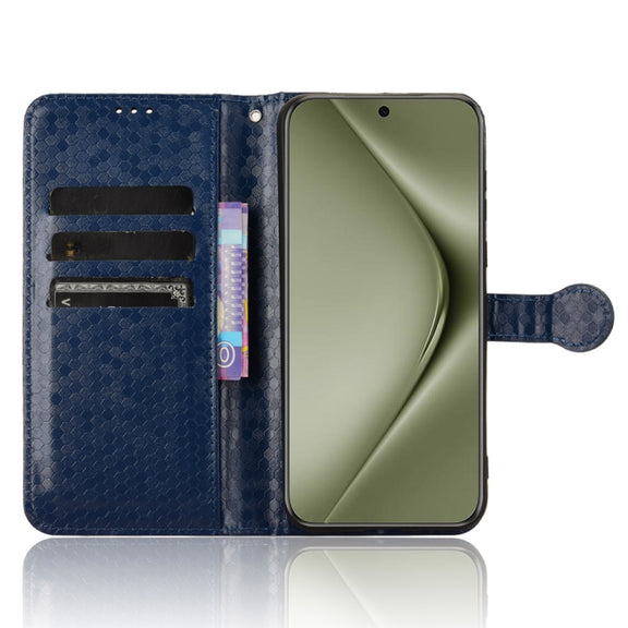 For Huawei Pura 70 Pro / Pro+ Honeycomb Dot Texture Leather Phone Case(Blue)