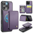 For iPhone 16 Pro Max JEEHOOD J05 Business Magnetic Style RFID Leather Phone Case(Purple) - iPhone 16 Pro Max Cases by JEEHOOD | Online Shopping South Africa | PMC TechLife | Buy Now Pay Later Mobicred