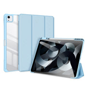 For iPad Air 13 2024 / 2025 DUX DUCIS TOBY Series Antiskid Leather Tablet Case with Sleep / Wake-up Function(Blue)