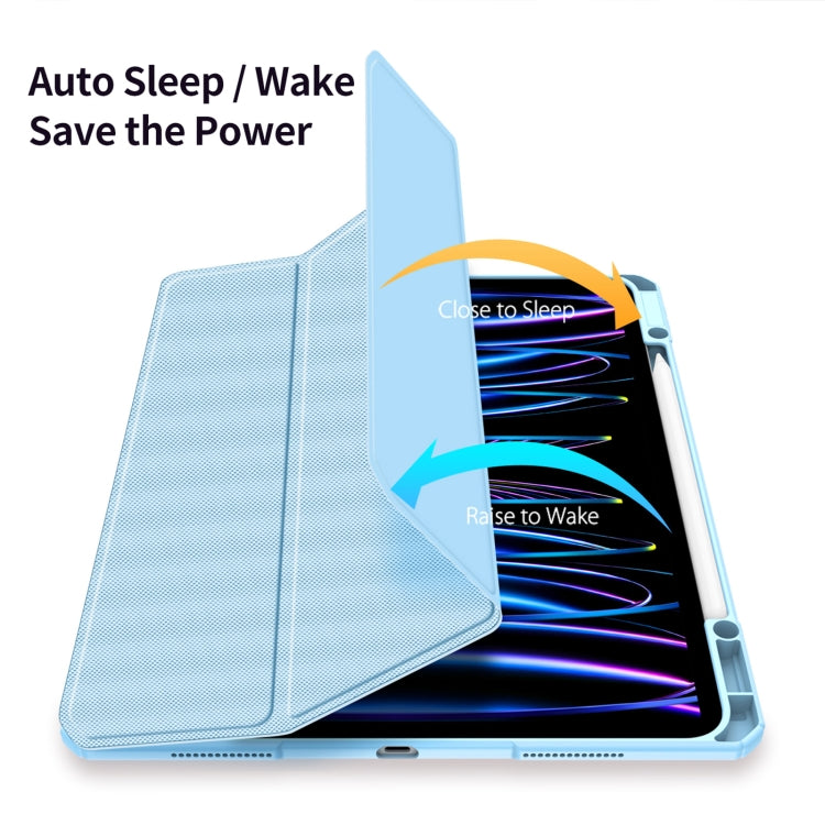 For iPad Pro 13 2024 DUX DUCIS TOBY Series Antiskid Leather Tablet Case with Sleep / Wake-up Function(Blue) - free shipping - PMC TechLife - Order now!
