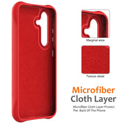 For Samsung Galaxy S25+ 5G Wave Texture MagSafe Magnetic Liquid Silicone Phone Case(Red)