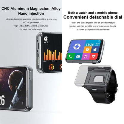 UNIWA DM200, 4GB+64GB, 2.88 inch Android 9.0 Smart Watch Phone, MT6761 Quad Core, Network: 4G(Black) - free shipping - PMC Jewellery - Order now!