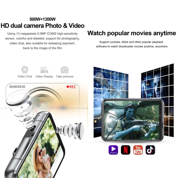 UNIWA DM200, 4GB+64GB, 2.88 inch Android 9.0 Smart Watch Phone, MT6761 Quad Core, Network: 4G(Black) - free shipping - PMC Jewellery - Order now!