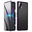 For Sony Xperia 5 V HD Magnetic Metal Tempered Glass Phone Case(Purple) - Sony Cases by PMC TechLife | Online Shopping South Africa | PMC TechLife | Buy Now Pay Later Mobicred