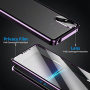 For Sony Xperia 5 V HD Magnetic Metal Tempered Glass Phone Case(Purple)