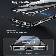 For Sony Xperia 10 V HD Magnetic Metal Tempered Glass Phone Case(Black)