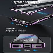 For Sony Xperia 10 V HD Magnetic Metal Tempered Glass Phone Case(Purple)