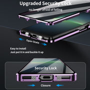 For Sony Xperia 10 VI HD Magnetic Metal Tempered Glass Phone Case(Purple)