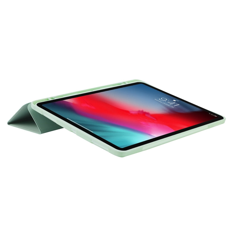For iPad Pro 11 2024 Skin Feel Tri-fold Leather Tablet Case with Pen Slot(Matcha Green) - iPad Pro 11 2024 Cases by PMC TechLife | Online Shopping South Africa | PMC TechLife | Buy Now Pay Later Mobicred