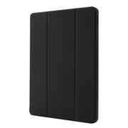 For iPad Pro 11 2024 Skin Feel Tri-fold Leather Tablet Case with Pen Slot(Black)