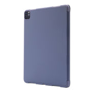 For iPad Air 11 2025 / 2024 Skin Feel Tri-fold Leather Tablet Case with Pen Slot(Lavender)