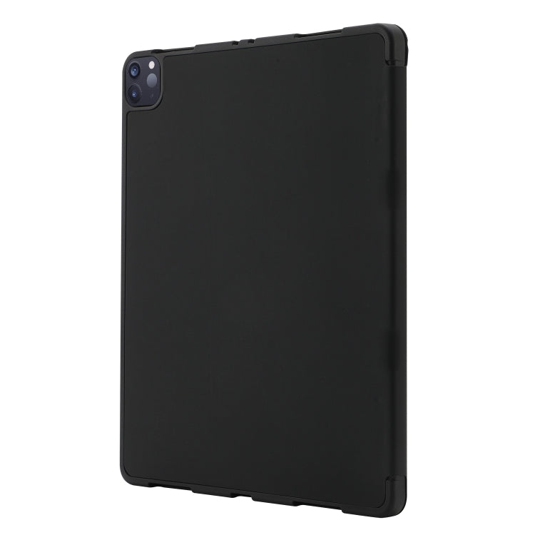 For iPad Air 11 2025 / 2024 Skin Feel Tri-fold Leather Tablet Case with Pen Slot(Black) - iPad Air 11 2025 / 2024 Cases by PMC TechLife | Online Shopping South Africa | PMC TechLife | Buy Now Pay Later Mobicred
