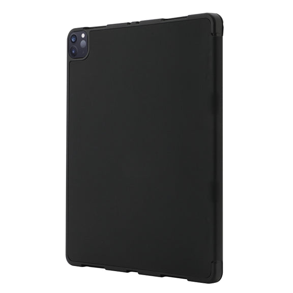 For iPad Air 11 2025 / 2024 Skin Feel Tri-fold Leather Tablet Case with Pen Slot(Black)