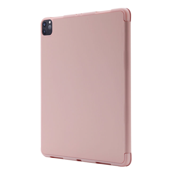 For iPad Air 13 2025 / 2024 Skin Feel Tri-fold Leather Tablet Case with Pen Slot(Pink) - iPad Air 13 2025 / 2024 Cases by PMC TechLife | Online Shopping South Africa | PMC TechLife | Buy Now Pay Later Mobicred