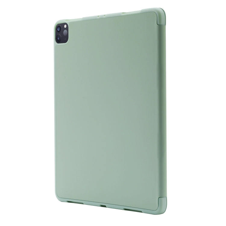 For iPad Air 13 2024 Skin Feel Tri-fold Leather Tablet Case with Pen Slot(Matcha Green) - iPad Air 13 2024 Cases by PMC TechLife | Online Shopping South Africa | PMC TechLife | Buy Now Pay Later Mobicred