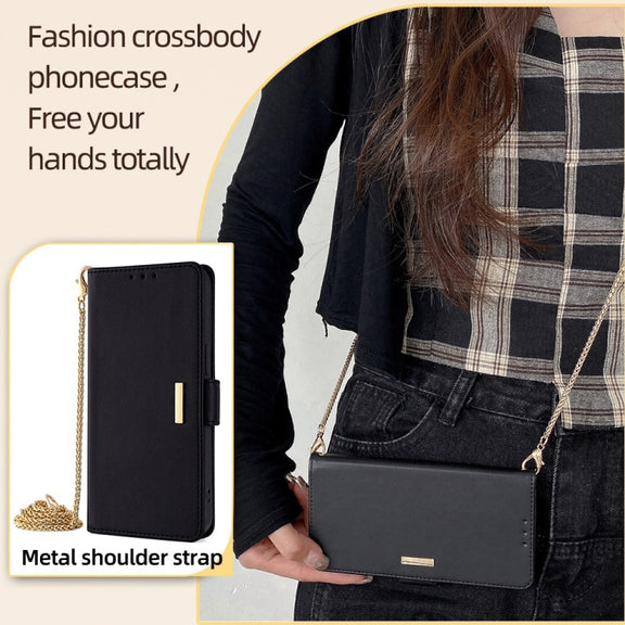 For Xiaomi Redmi K70 5G / K70 Pro 5G Crossbody Chain Leather Phone Case(Black)