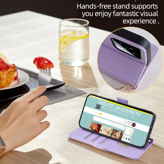 For Xiaomi Redmi K70 5G / K70 Pro 5G Crossbody Chain Leather Phone Case(Purple)