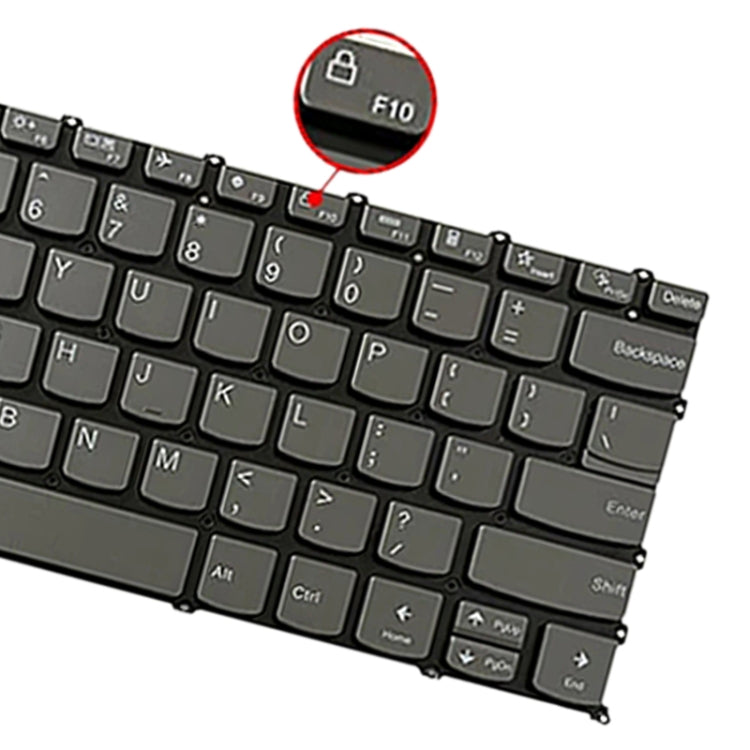 For Lenovo IdeaPad 5 / Yoga Slim 7 Pro  US Version Laptop Backlight Keyboard, F10 Key with Lock Icon(Grey) - Lenovo Spare Parts by PMC TechLife | Online Shopping South Africa | PMC TechLife | Buy Now Pay Later Mobicred