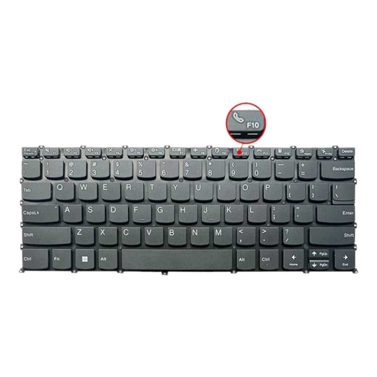 For Lenovo IdeaPad 5 / Yoga Slim 7 Pro US Version Laptop Backlight Keyboard, F10 Key with Phone Icon(Black) - Lenovo Spare Parts by PMC TechLife | Online Shopping South Africa | PMC TechLife | Buy Now Pay Later Mobicred