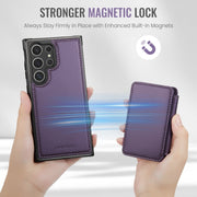 For Samsung Galaxy S24 Ultra 5G JEEHOOD J05 Business Magnetic Style RFID Leather Phone Case(Purple)