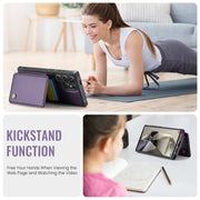 For Samsung Galaxy S24 Ultra 5G JEEHOOD J05 Business Magnetic Style RFID Leather Phone Case(Purple)