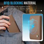For Samsung Galaxy S24 Ultra 5G JEEHOOD J05 Business Magnetic Style RFID Leather Phone Case(Brown)