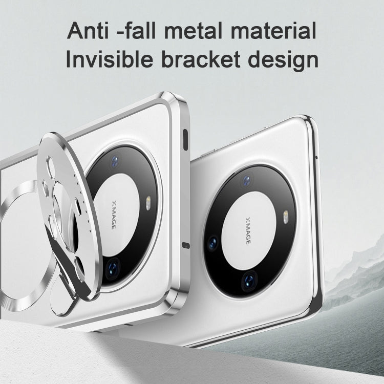 For Huawei Mate 60 Aromatherapy Holder Single-sided MagSafe Magnetic Phone Case(Silver) - Huawei Cases by PMC TechLife | Online Shopping South Africa | PMC TechLife | Buy Now Pay Later Mobicred