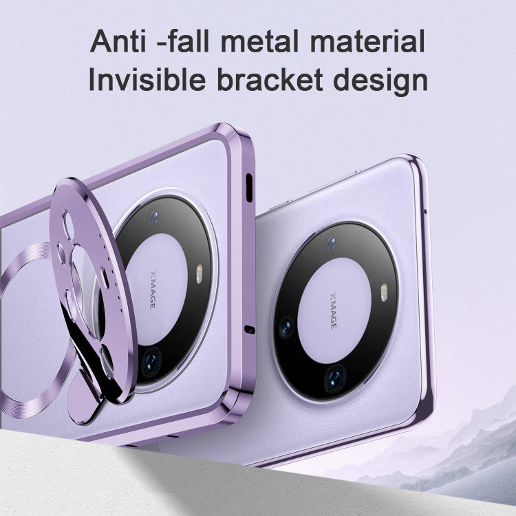 For Huawei Mate 60 Aromatherapy Holder Single-sided MagSafe Magnetic Phone Case(Purple)