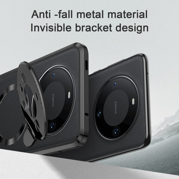 For Huawei Mate 60 Pro Aromatherapy Holder Single-sided MagSafe Magnetic Phone Case(Black)