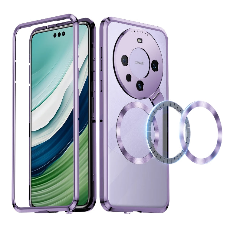 For Huawei Mate 60 Pro Aromatherapy Holder Single-sided MagSafe Magnetic Phone Case(Purple) - Huawei Cases by PMC TechLife | Online Shopping South Africa | PMC TechLife | Buy Now Pay Later Mobicred