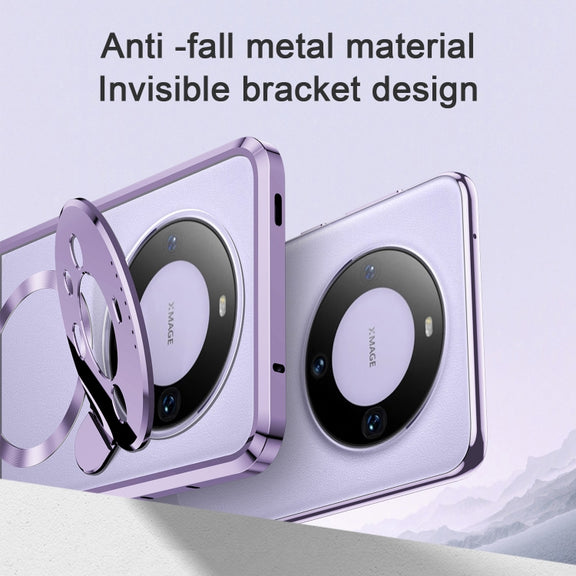 For Huawei Mate 60 Pro Aromatherapy Holder Single-sided MagSafe Magnetic Phone Case(Purple)