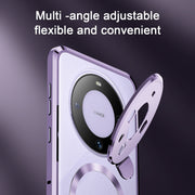 For Huawei Mate 60 Pro Aromatherapy Holder Single-sided MagSafe Magnetic Phone Case(Purple)