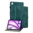 For iPad Air 13 2024 Embossed Tiger Pattern Leather Tablet Case(Dark Green) - iPad Air 13 2024 Cases by PMC TechLife | Online Shopping South Africa | PMC TechLife | Buy Now Pay Later Mobicred