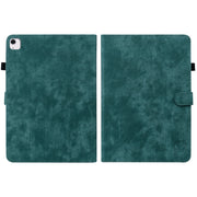 For iPad Air 13 2024 Embossed Tiger Pattern Leather Tablet Case(Dark Green)