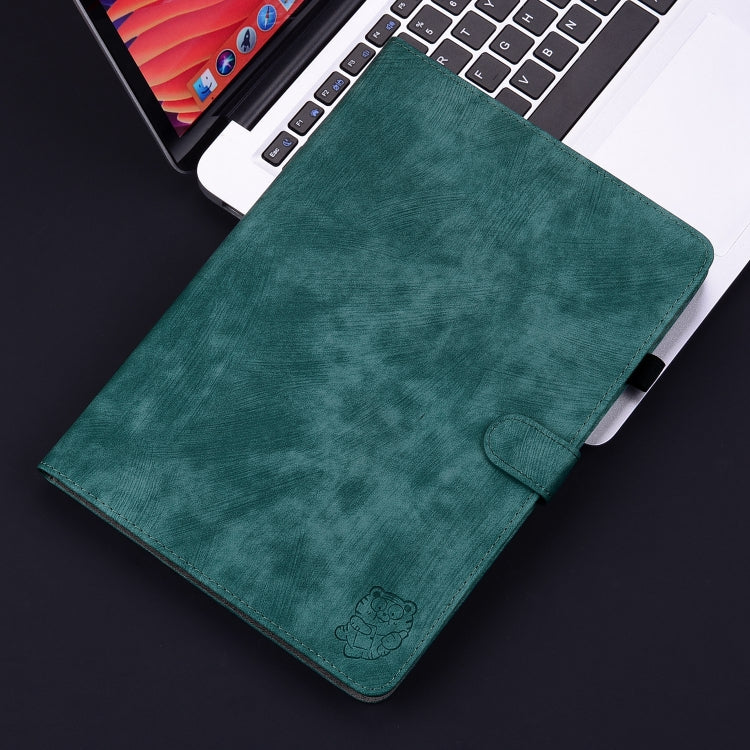 For iPad Pro 11 2024 Embossed Tiger Pattern Leather Tablet Case(Dark Green) - free shipping - PMC TechLife - Order now!