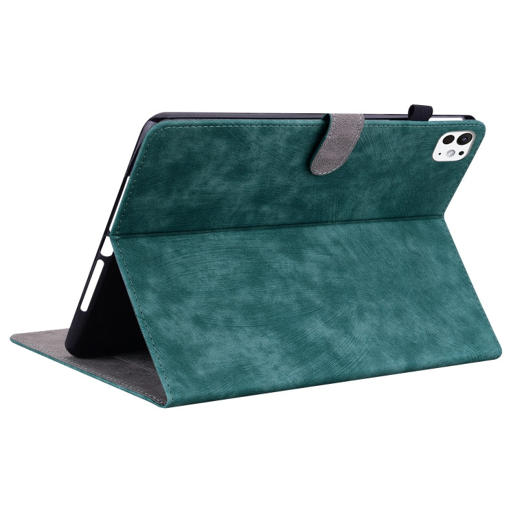 For iPad Pro 11 2024 Embossed Tiger Pattern Leather Tablet Case(Dark Green) - free shipping - PMC TechLife - Order now!