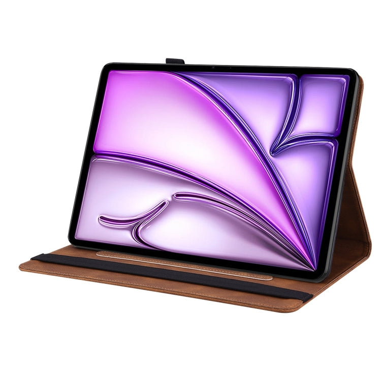 For iPad Air 11 2024 Butterfly Flower Embossed Leather Tablet Case(Brown) - iPad Air 11 2024 Cases by PMC TechLife | Online Shopping South Africa | PMC TechLife | Buy Now Pay Later Mobicred