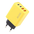 KO-71 120W Dual PD Type-C + Dual QC3.0 USB Multi Ports Charger, Plug:EU Plug(Yellow) - USB Charger by PMC TechLife | Online Shopping South Africa | PMC TechLife | Buy Now Pay Later Mobicred