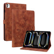 For iPad Pro 11 2024 Lily Embossed Leather Smart Tablet Case(Brown) - iPad Pro 11 2024 Cases by PMC TechLife | Online Shopping South Africa | PMC TechLife | Buy Now Pay Later Mobicred