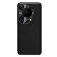 For Huawei Pura 70 Ultra Genuine Leather Litchi Texture Phone Case(Black) - Huawei Cases by PMC Jewellery | Online Shopping South Africa | PMC Jewellery | Buy Now Pay Later Mobicred