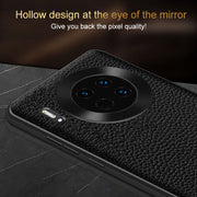 For Huawei Pura 70 Ultra Genuine Leather Litchi Texture Phone Case(Black)