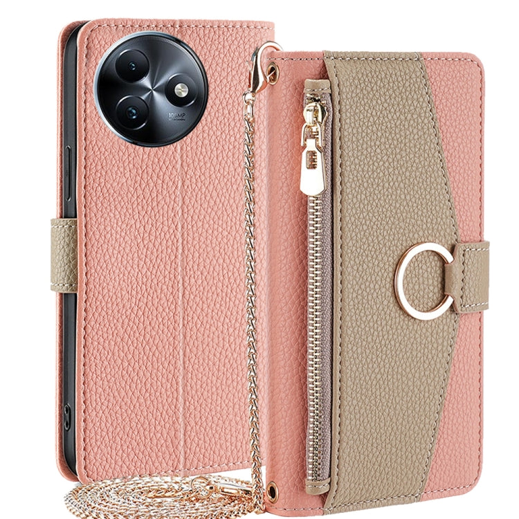For Itel S24 4G Crossbody Litchi Texture Leather Phone Case(Pink) - More Brand by PMC TechLife | Online Shopping South Africa | PMC TechLife | Buy Now Pay Later Mobicred