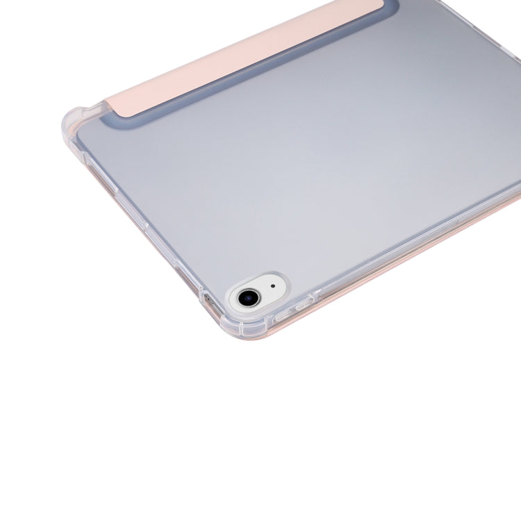 For iPad Air 11 2024 3-folding Electric Pressed Skin Texture Leather Tablet Case(Light Pink) - iPad Air 11 2024 Cases by PMC TechLife | Online Shopping South Africa | PMC TechLife | Buy Now Pay Later Mobicred