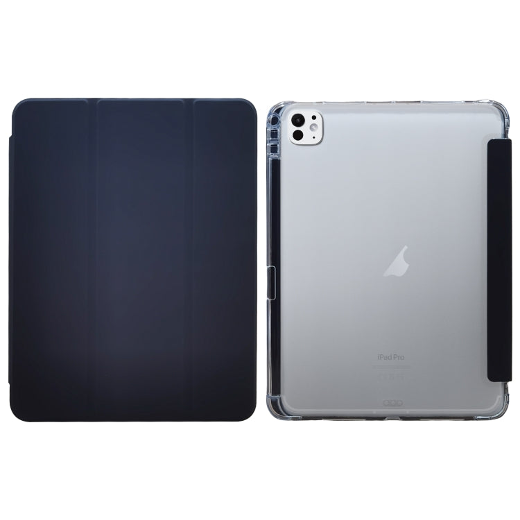 For iPad Pro 11 2024 3-folding Electric Pressed Skin Texture Leather Tablet Case(Black) - iPad Pro 11 2024 Cases by PMC TechLife | Online Shopping South Africa | PMC TechLife | Buy Now Pay Later Mobicred
