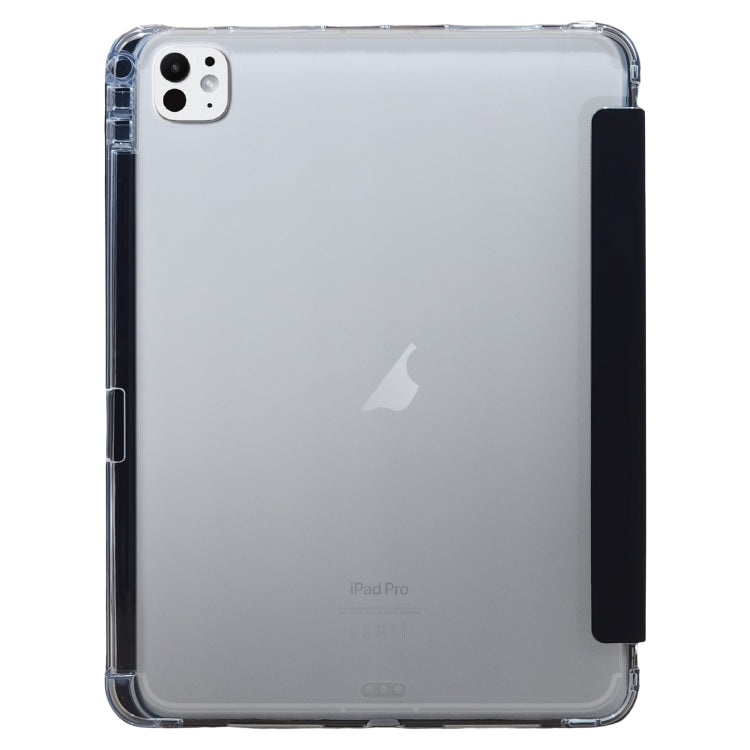 For iPad Pro 11 2024 3-folding Electric Pressed Skin Texture Leather Tablet Case(Black) - iPad Pro 11 2024 Cases by PMC TechLife | Online Shopping South Africa | PMC TechLife | Buy Now Pay Later Mobicred